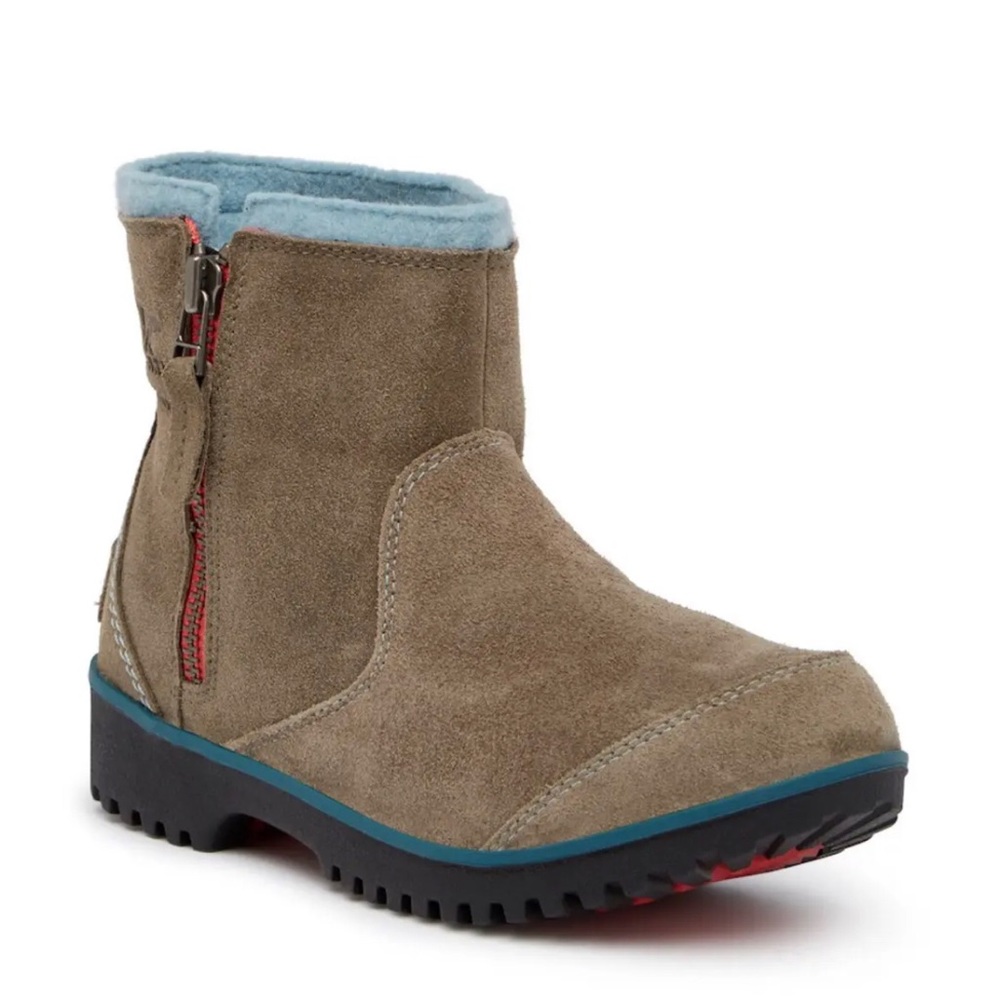 Sorel Meadow Zip Suede Slip-On Grey Blue Winter Snow Boot Waterproof Boot US 7.5